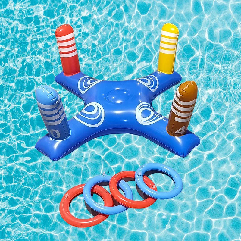 Inflatable Basketball Hoop Ring Toss Game