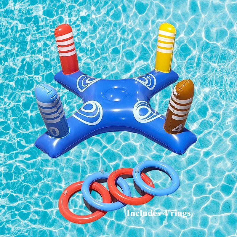 Inflatable Basketball Hoop Ring Toss Game
