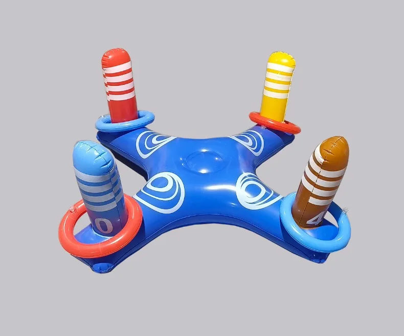 Inflatable Basketball Hoop Ring Toss Game