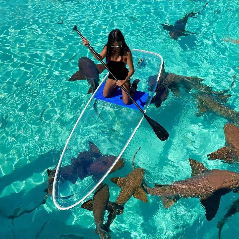 clear board Oceansea sport stand up water rowing