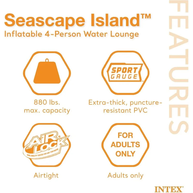 Seascape Inflatable Island Float