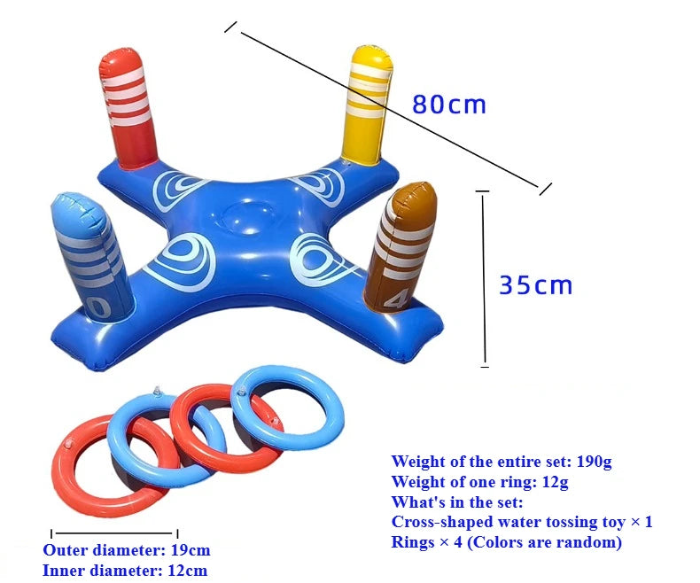 Inflatable Basketball Hoop Ring Toss Game