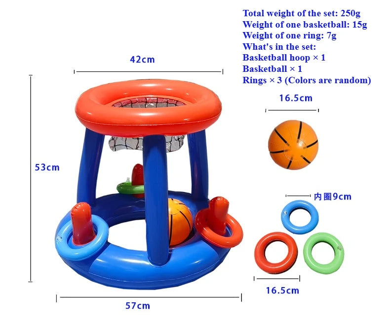 Inflatable Basketball Hoop Ring Toss Game