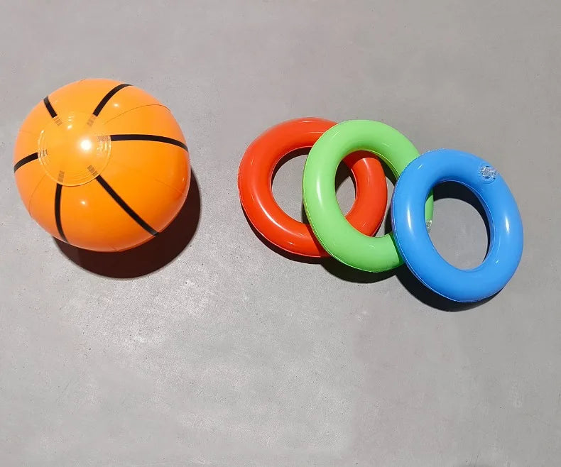 Inflatable Basketball Hoop Ring Toss Game