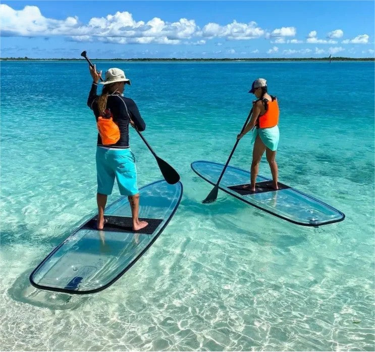 clear board Oceansea sport stand up water rowing