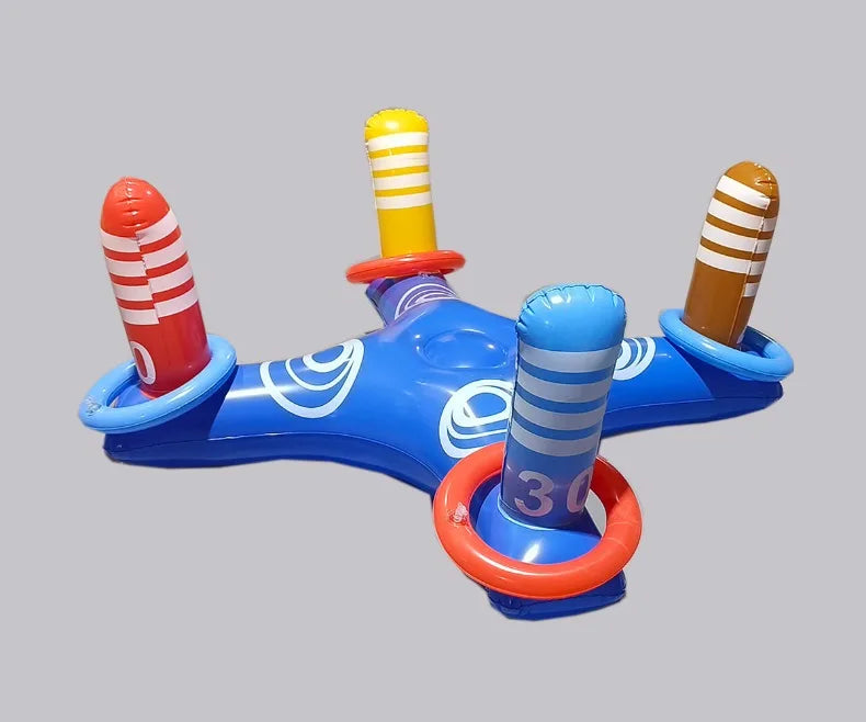 Inflatable Basketball Hoop Ring Toss Game